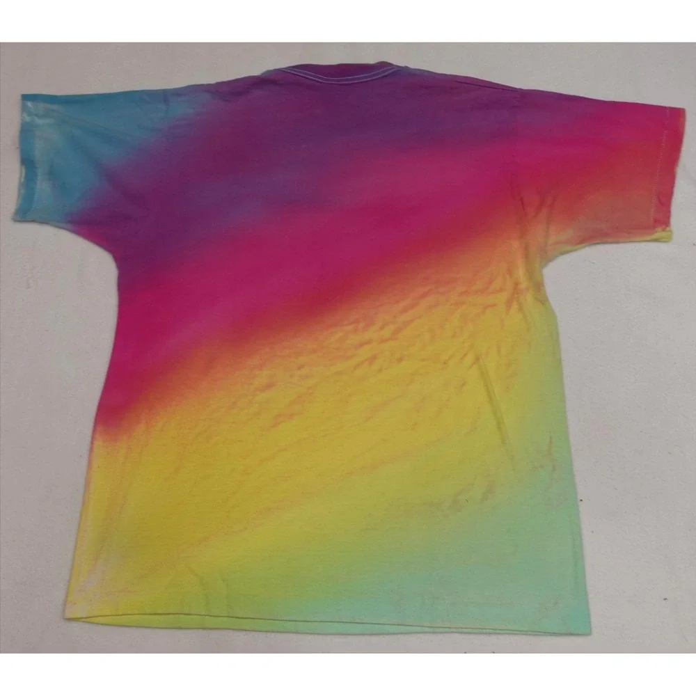 Fruit Of The Loom Shirt Mens L Multicolor Tie Dye Dolphin Yin Yang Vintage 90s
